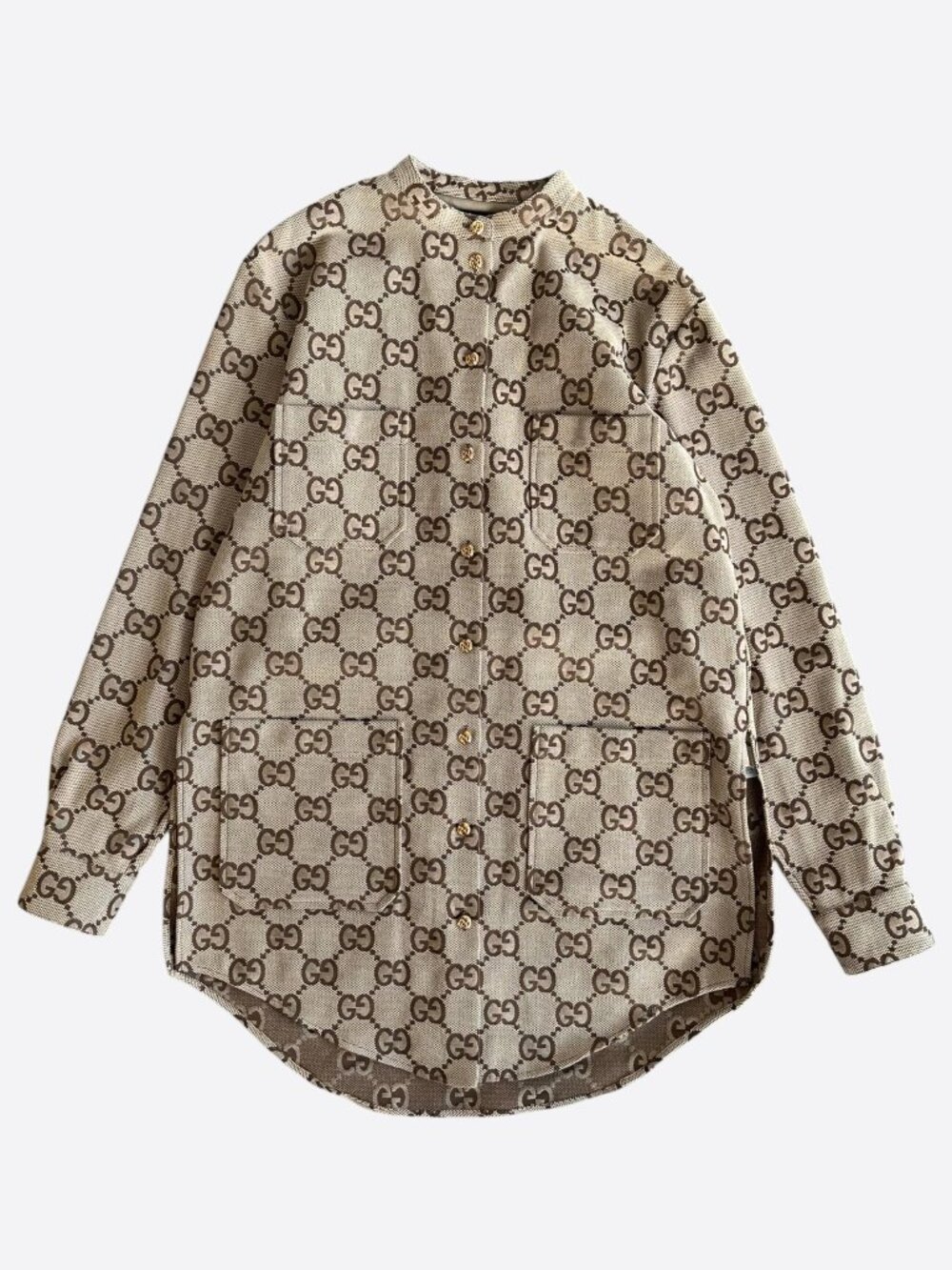 Gucci Tan & Brown GG Monogram Women's Overshirt